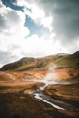 Beautiful volcanic landscape of Iceland