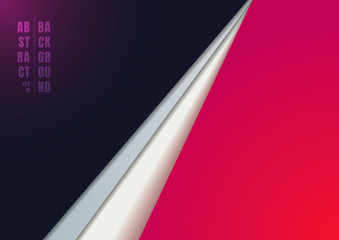 Abstract background template geometric triangle blue and red diagonal overlap with shadow.