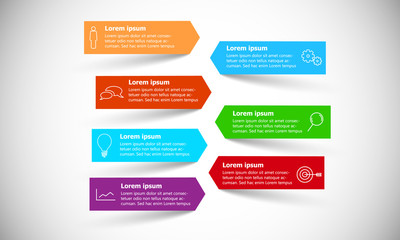 Vector infographic template with color arrows with place for your text