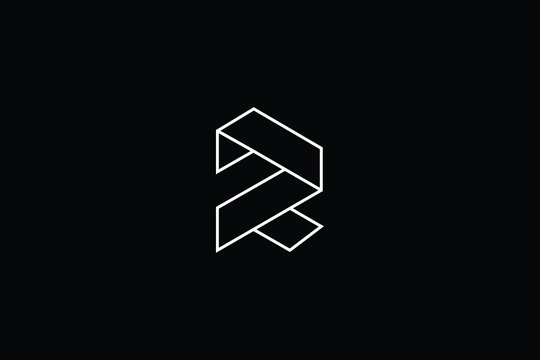 Minimal elegant monogram art logo. Outstanding professional trendy awesome artistic R RR RD DR initial based Alphabet icon logo. Premium Business logo White color on black background