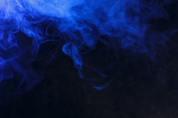 blue smoke on a black background, suitable for advertising a hookah, vape, car smoke, photo shoot...