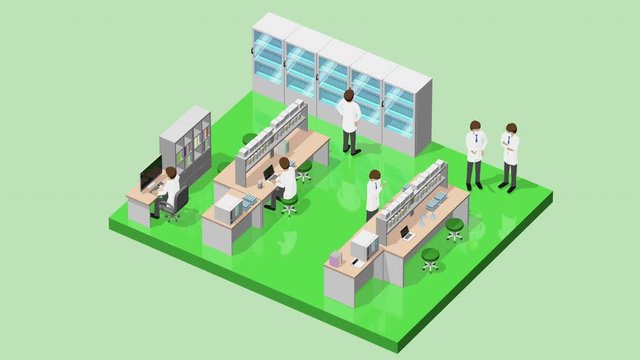 isometric lab 10seconds loop with alphamatte