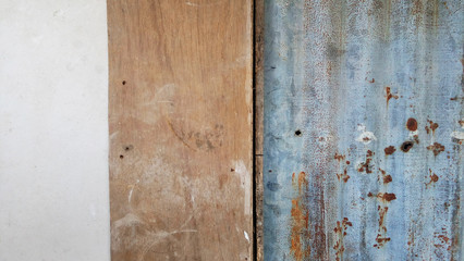 rustic corrugated metal wall with wood texture multiplex