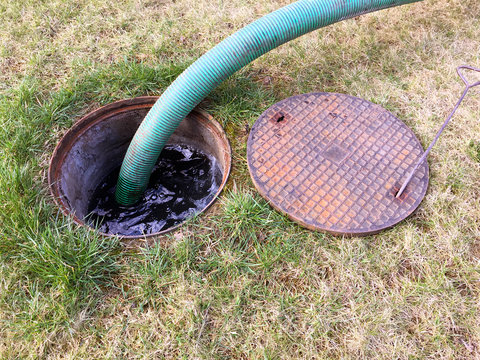 pumping septic tank into the tank