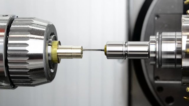 High precision drilling on a five axis CNC machine tool .