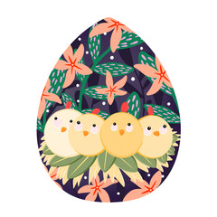 Cute hand drawn easter egg