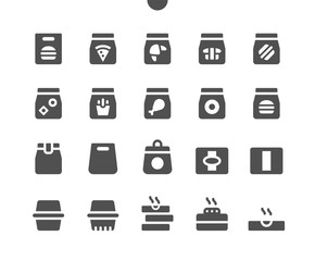 Takeaway (Take out) v1 UI Pixel Perfect Well-crafted Vector Solid Icons 48x48 Ready for 24x24 Grid for Web Graphics and Apps. Simple Minimal Pictogram
