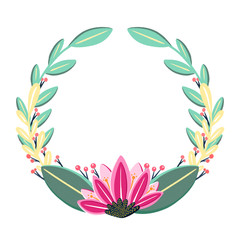 Cute hand drawn floral wreath