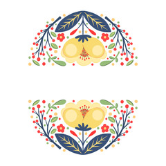 Cute hand drawn floral frame