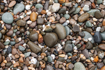 Sea pebble stones background beach rocks