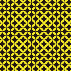 花七宝模様　黒×黄色　2