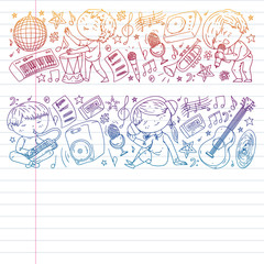 Online musical education and karaoke. Subscribtion for music and songs downloading. Learn how to play guitar, piano, singing in internet.