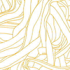 Abstract hand drawing vector background. Noodle illustration
