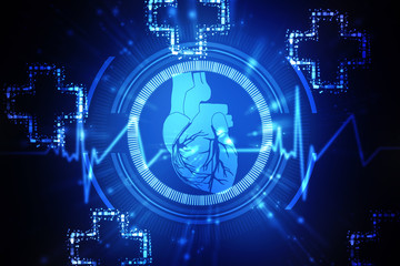 Obraz premium 3d illustration Anatomy of Human Heart 
