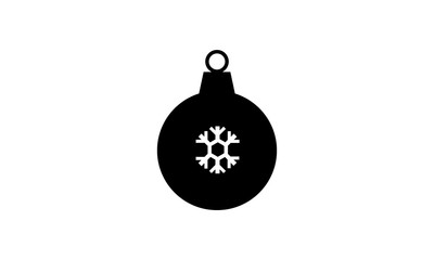 Christmas ball decoration black vector illustration 