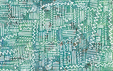 Modern multicolor spotted pop art digital composition with lines, dots and arrows.