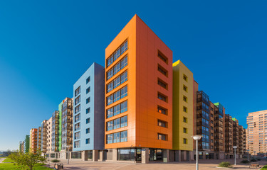 Modern building with blue sky