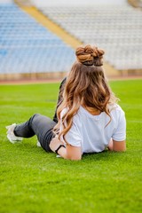 girl in the stadium