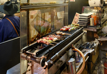   Izakaya Japanese pub  at Memory lane alley in Shinjuku , Tokyo.