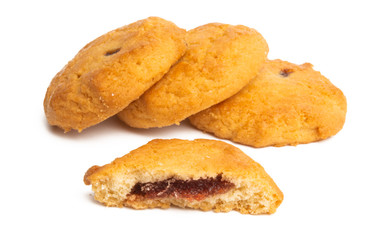 cookies with fruit filling isolated