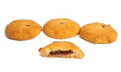 cookies with fruit filling isolated