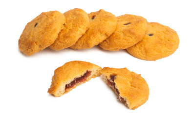 cookies with fruit filling isolated