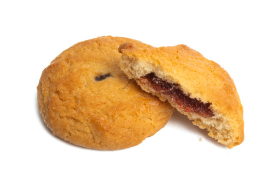 Cookies With Fruit Filling Isolated