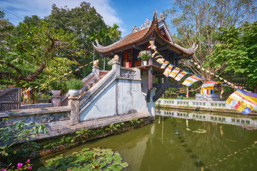 Fototapeta premium The One Pillar Pagoda in Hanoi known as Chua Mot Cot