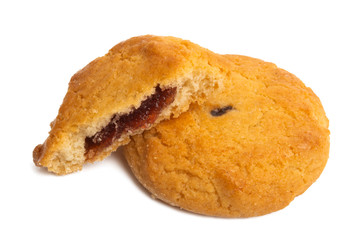 cookies with fruit filling isolated