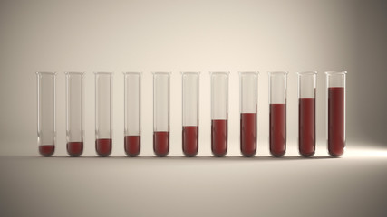 test tube with red liquid - 331169700