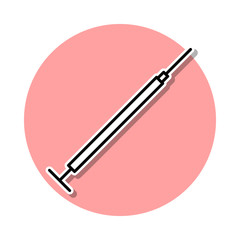 Botox syringe sticker icon. Simple thin line, outline vector of anti agies icons for ui and ux, website or mobile application