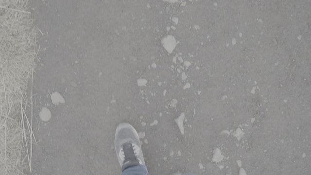 Men walking POV