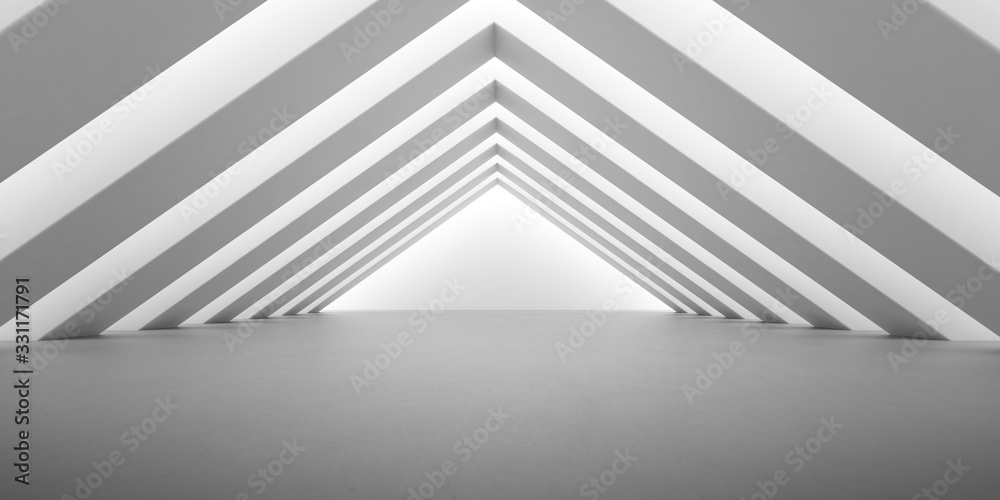 Poster abstract of concrete interior with the light cast shadow on the wall ,geometric structure,perspectiv