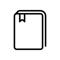 book - outline. Black icon on white background