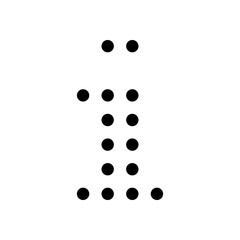Digital dot info, information symbol. Black icon on white background