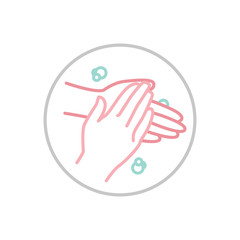Hand wash hygiene icon