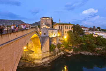 Fototapeta na wymiar Old Bridge in Mostar - Bosnia and Herzegovina