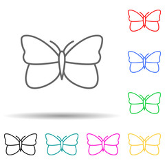 Butterfly multi color set icon. Simple thin line, outline vector of butterfly icons for ui and ux, website or mobile application