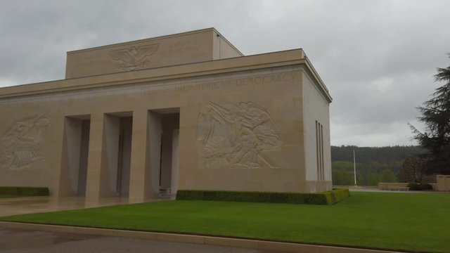 Hyperlapse Center building of Epinal American Cemetery