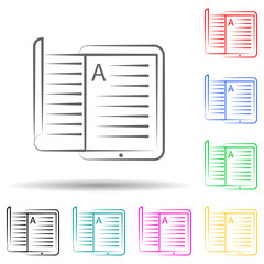 E books multi color set icon. Simple thin line, outline vector of education icons for ui and ux, website or mobile application