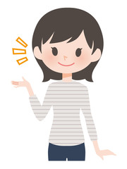 女性ポーズ　カジュアル