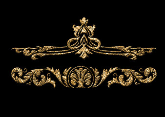 3d golden lace border pattern