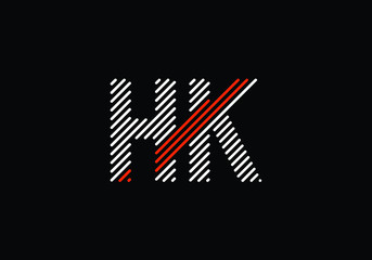 H K Initial Letter Logo design vector template, Graphic Alphabet Symbol for Corporate Business Identity
