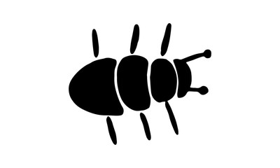 Insect simple icons set - vector collection of bugs symbols in thin line style