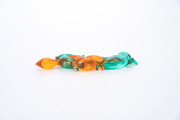 Colored fish shaped pills. This is the development trend of pediatric medical industry in the future. Lovely shaped capsules can make children not afraid to take medicine.
