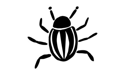 Insect simple icons set - vector collection of bugs symbols in thin line style