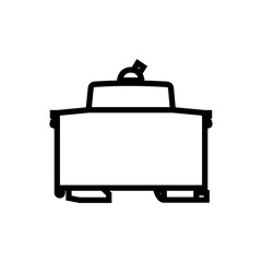 Switch to completely turn off power supply of the building. vector illustration