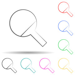 Paddle multi color set icon. Simple thin line, outline vector of fitness icons for ui and ux, website or mobile application