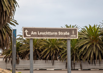 German Street sign in the city of Swakopmund at the Atlantic Ocean in Namibia © 5-Birds Photograpy