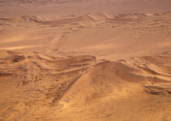 Aerial picture of the landscape of the Namib Desert in western Namibia